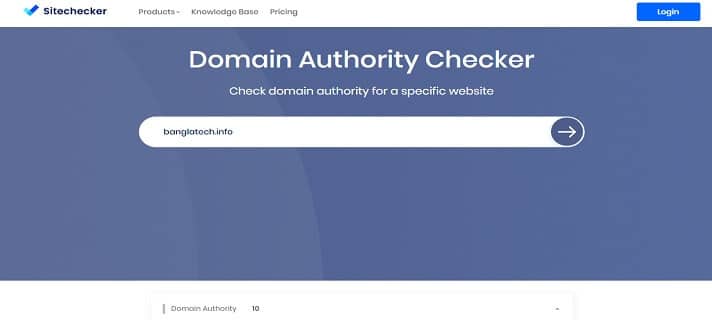 check website domain authority