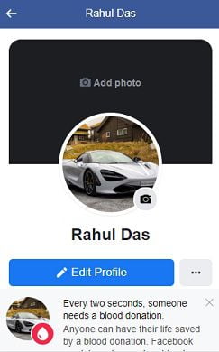 Facebook account created 