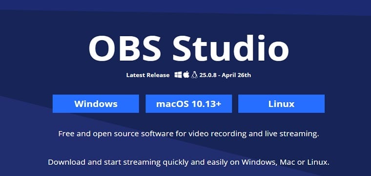 OBS screen recording software