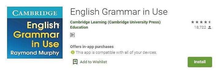 English Grammar in use app