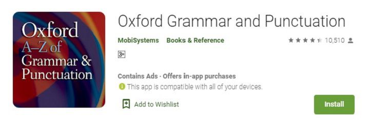 Oxford Grammar app 