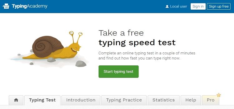Typing academy typing master