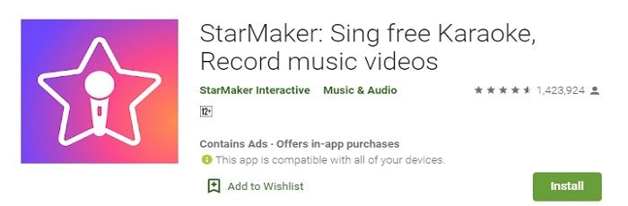 StarMaker music app 