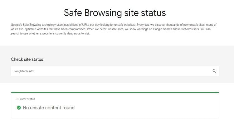 Check google domain banned status