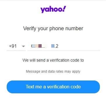 Verify mobile number