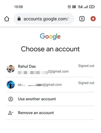 login with google account