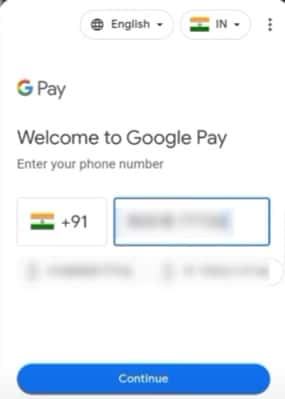 Add mobile number in Google pay