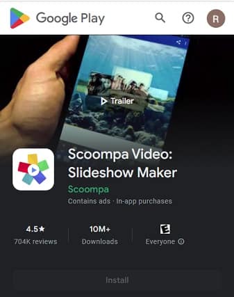 Scoompa video app