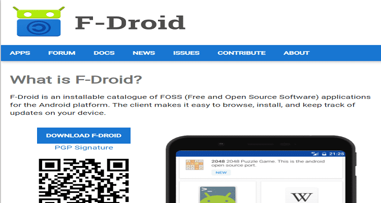 F-droid free android mobile apps download site