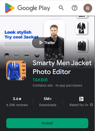 Smarty men jacket photo editor