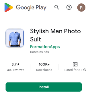 Stylish men's cloth changer photo editor