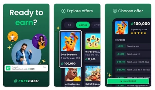 Freecash app to earn money online