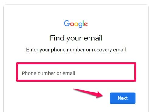 Find your email id