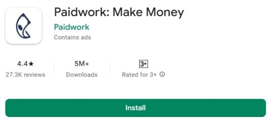 Paidworks app to earn money online