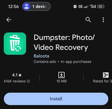 Download Dumpster Photo Video Recovery App