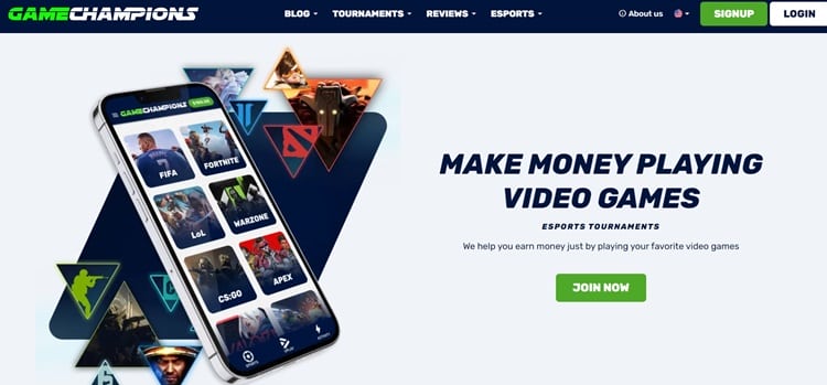 Gamechampion play tournaments and earn money