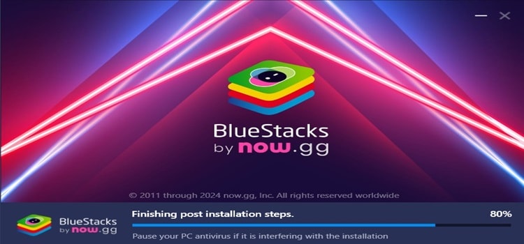 BlueStacks installing process