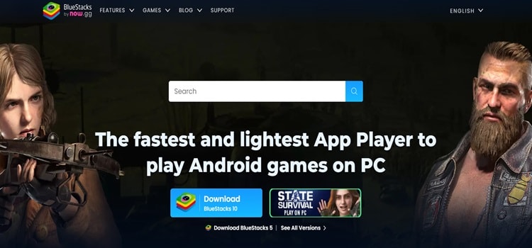 BlueStacks website image