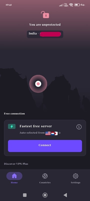 Press VPN Connect button